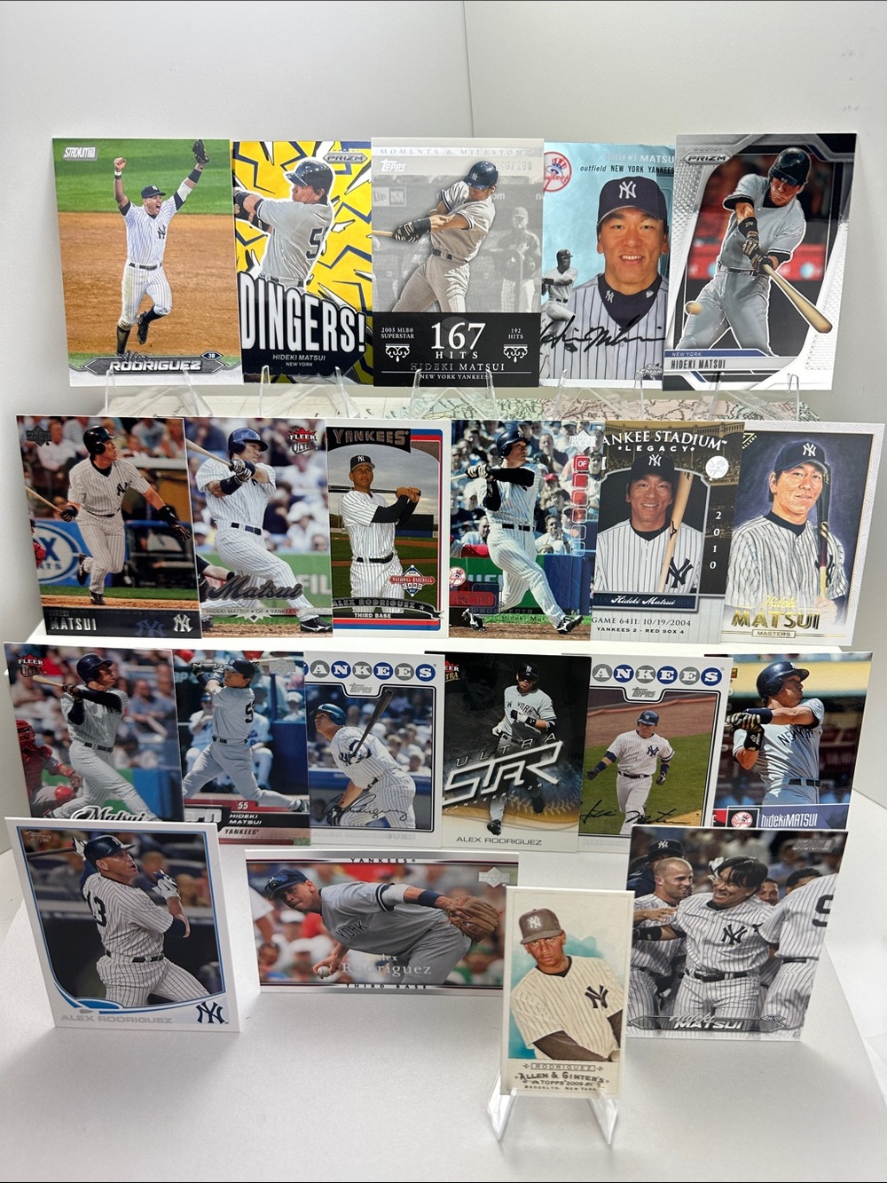Hideki Matsui & Alex Rodriguez Yankees lot of 21